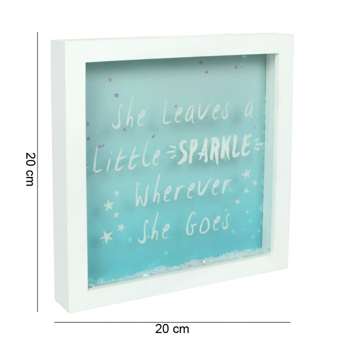 She Leaves a Little Sparkle Gift Glitter Box Frame image 1