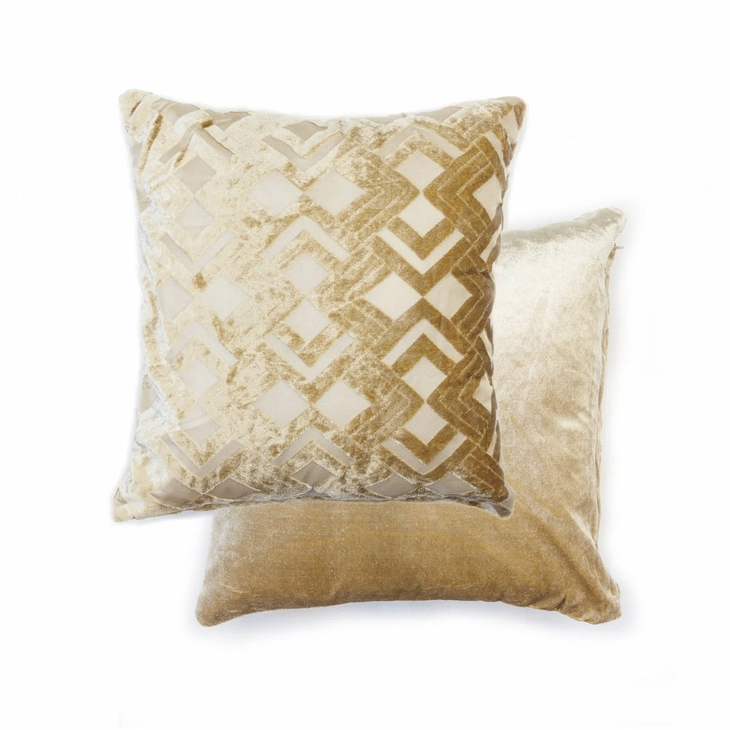 Valencia Crushed Velvet Beige Cushion Covers 