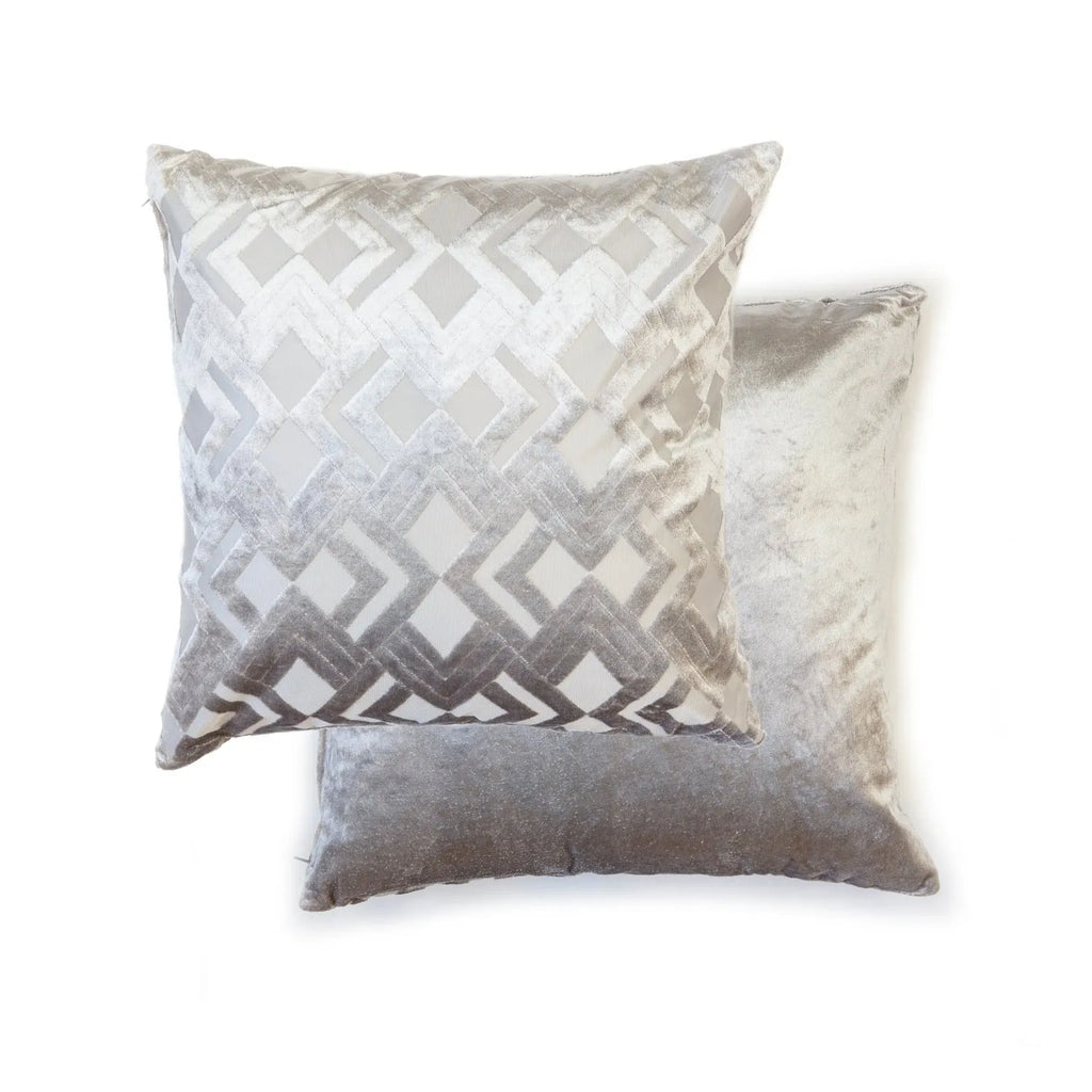 Valencia Crushed Velvet Grey Cushion Covers