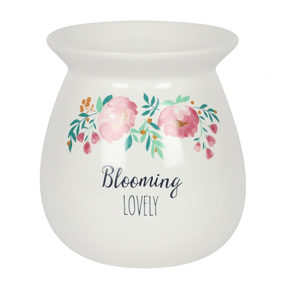 Floral 'Blooming Lovely' Ceramic Oil Burner Gift Set