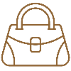 Gold Outline Bag Icon