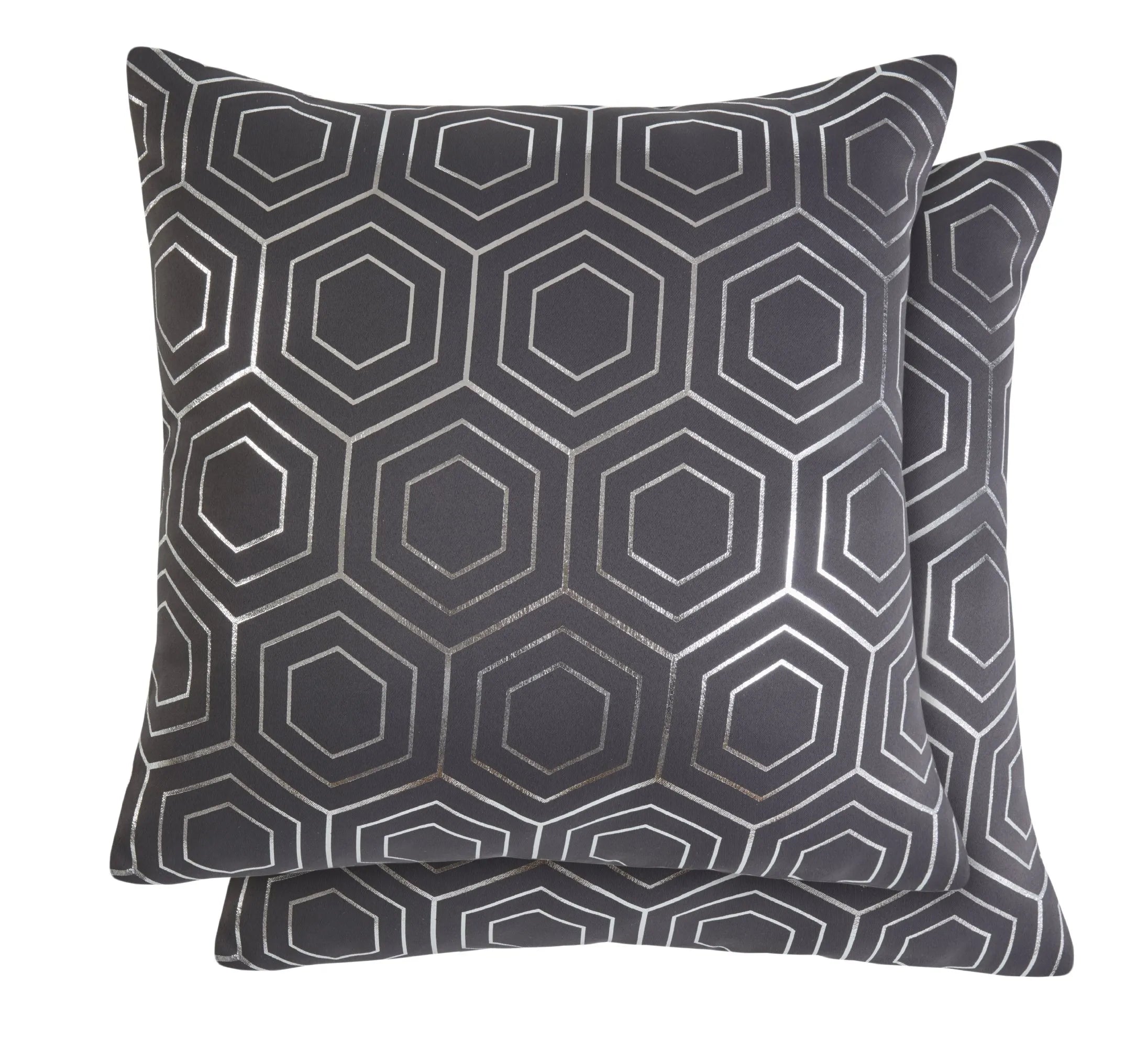 Hartford Art Deco Charcoal Grey Cushion Covers