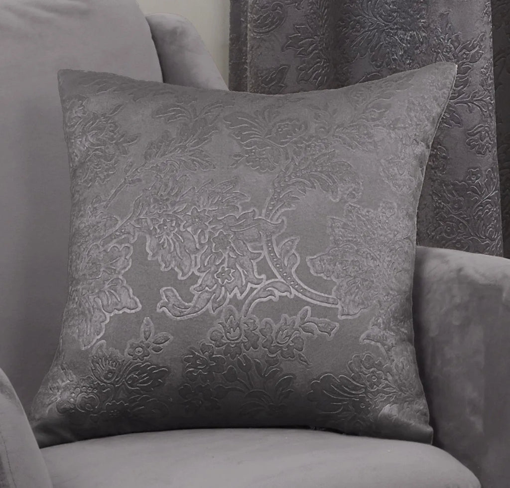 Regency Damask Silver Grey Cushion Covers