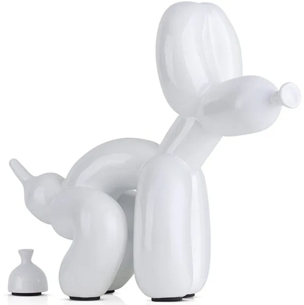 White Balloon Dog Ornament - Poop image