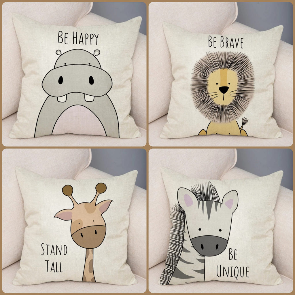 "Be..." Children's Cushion Covers (Set of 4)
