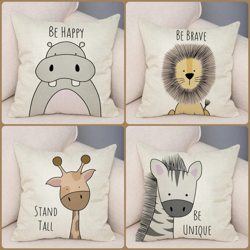 "Be..." Children's Cushion Covers (Set of 4)