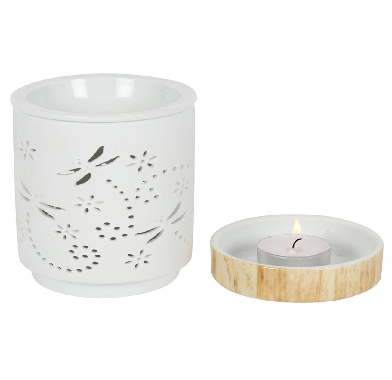 Dragonfly White Oil Burner/ Wax Warmer
