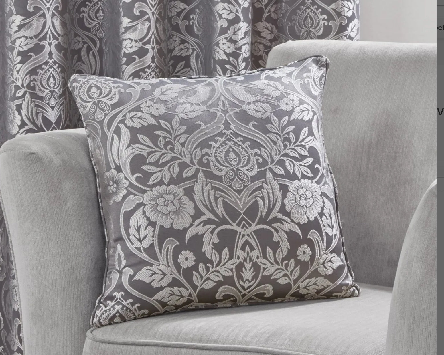Luxury Jacquard Cushion Covers - Grey