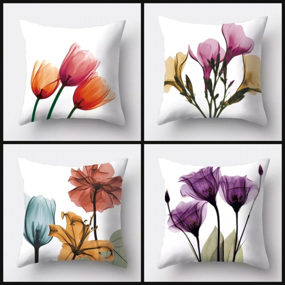 Summer Watercolour Flower Cushion Covers