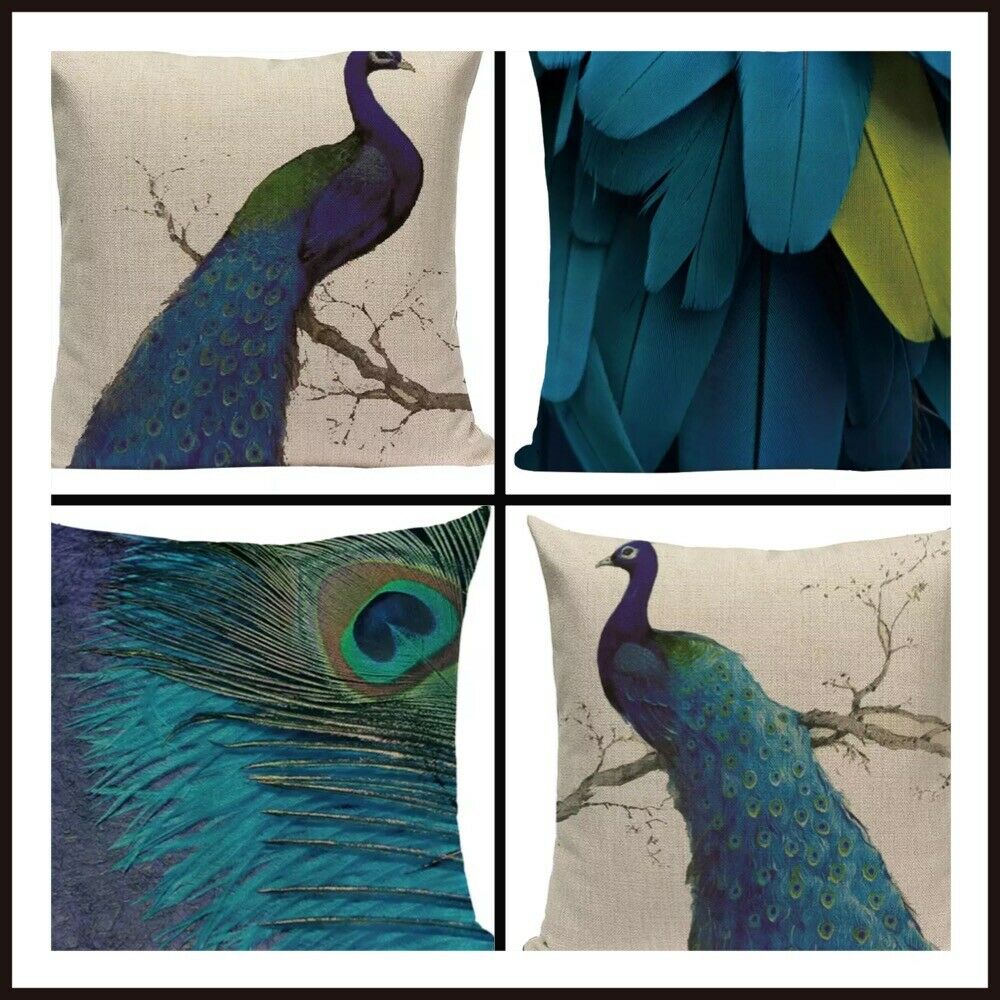 Peacock Cushion Covers (Set of 4) 