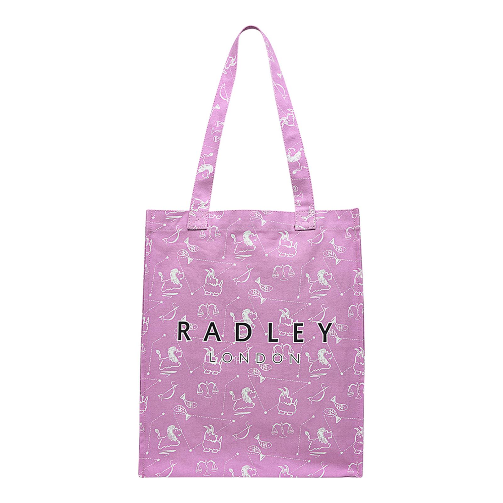 Pink Radley astrology tote bag