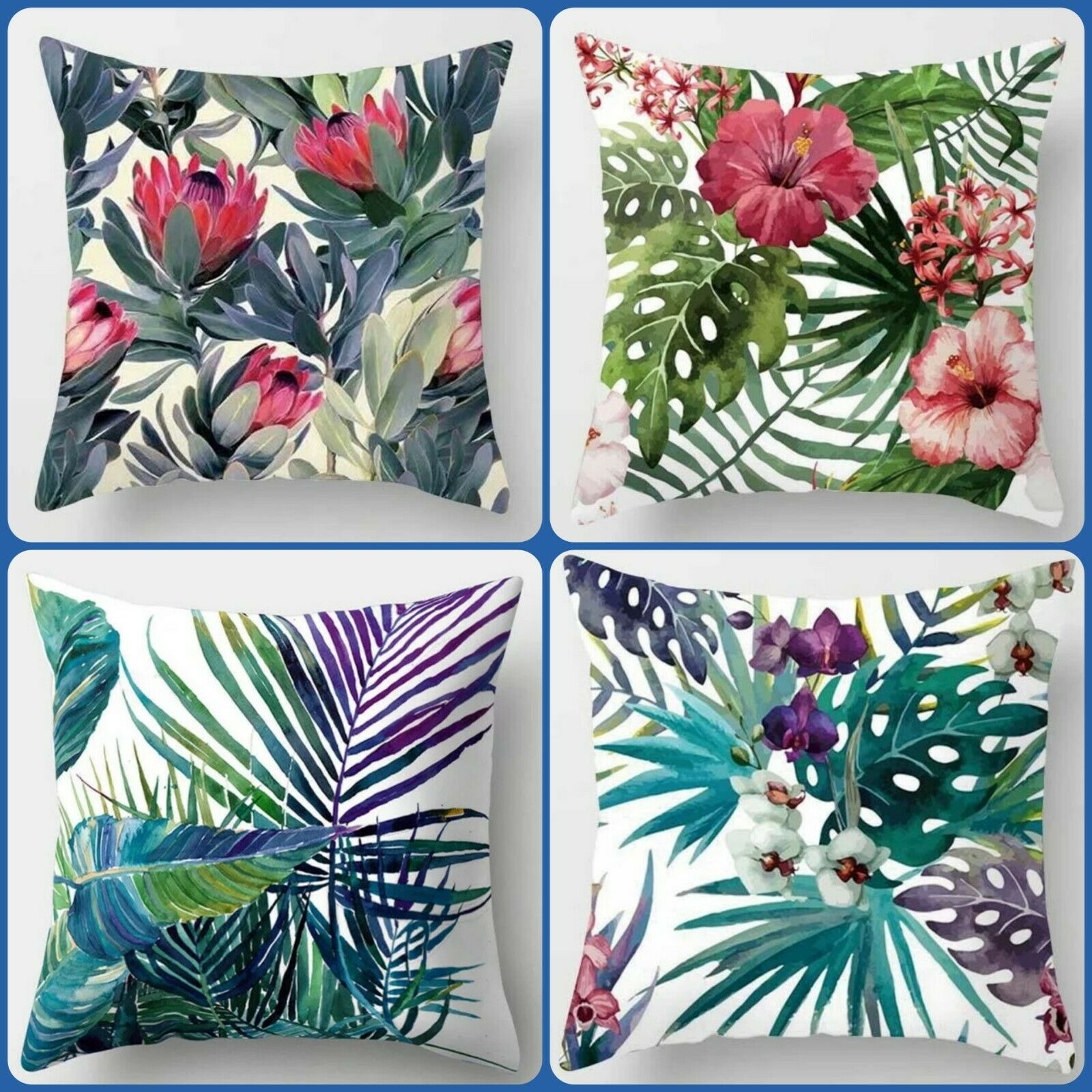 Tropical Cushion Covers  (Set of 4)