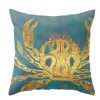 Blue & Gold Sea Animal Cushion Covers