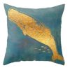 Blue & Gold Sea Animal Cushion Covers